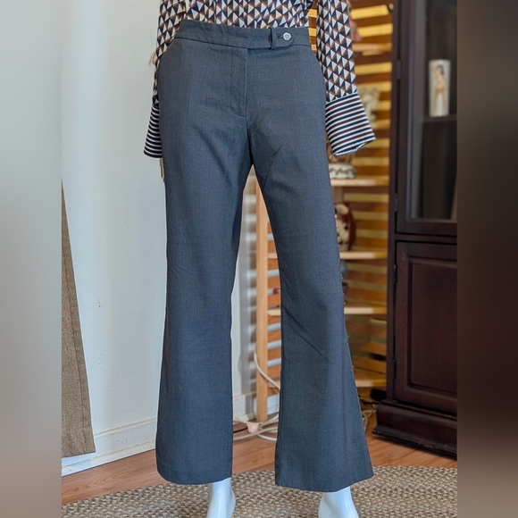 Calvin Klein Charcoal Flare Leg Trousers - Picture 2 of 10